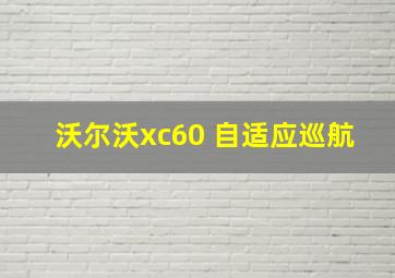 沃尔沃xc60 自适应巡航